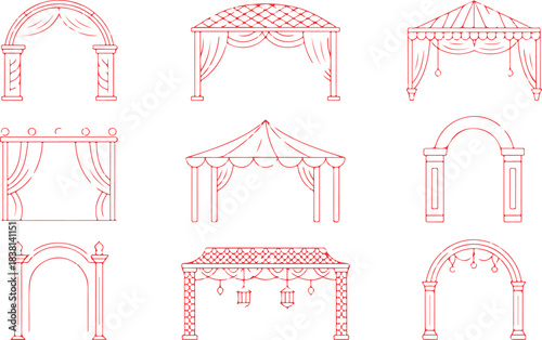 A Diverse Collection of Decorative Arches and Garden Structures for Events