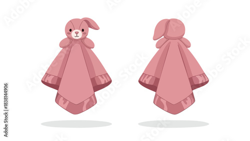 Adorable plush bunny comforter offers comfort, softness, and security for infants and toddlers, a comforting bedtime companion and essential for