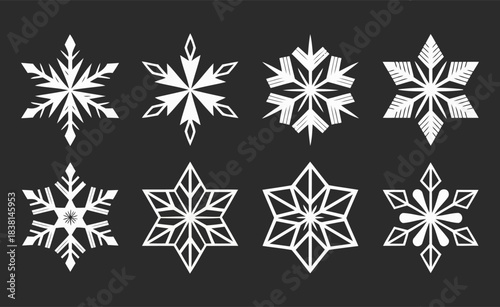 Elegant Snowflake Shapes for Winter Crafting and Decorations