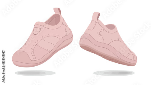 Delicate Pink Canvas Shoes with Effortless Slip-On Design for Comfort and Ease, Illustrating Child Footwear