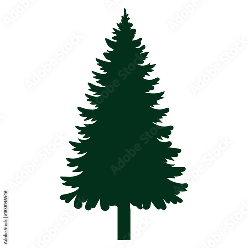 Collection of diverse forest tree silhouettes including various evergreen and deciduous species perfect for nature themed designs and outdoor illustrations