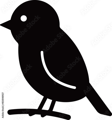 鳥のアイコン　モノトーン