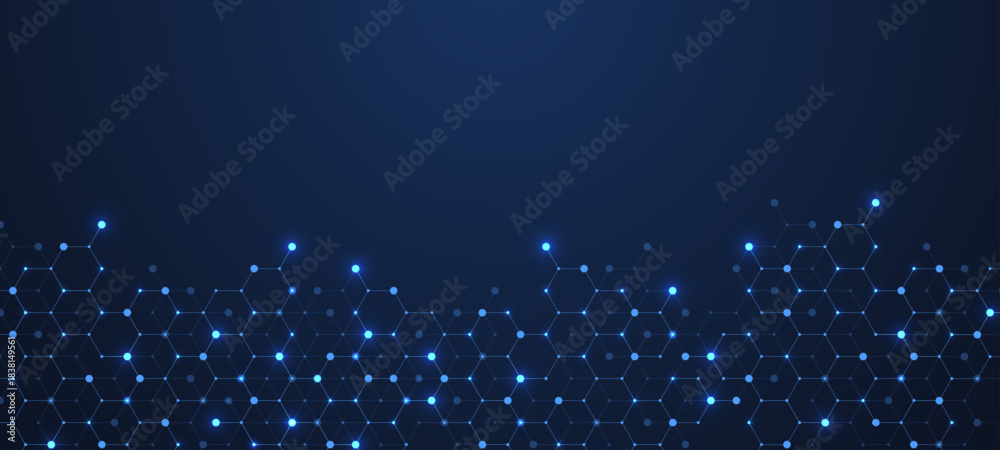 Obraz premium Abstract digital blockchain cube blocks concept. 3D big data cubes quantum computer technology idea. Artificial intelligence data core cubes design element