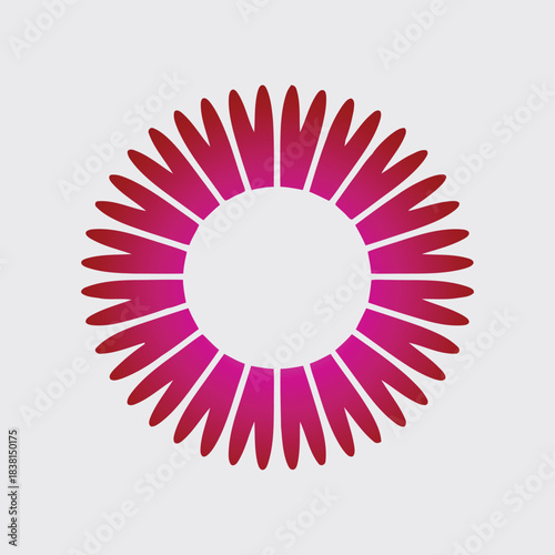 Vibrant abstract floral design in a radiant circular pattern, showcasing creative energy and organic symmetry for modern decorative appeal