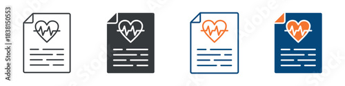 Health Checkup Icon Set Multiple Style Collection 