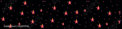 Vibrant Gradient Starry Sky Vector Illustration Featuring a Fully Starlit Night for Stunning Space and Galaxy-Inspired Backgrounds in Black