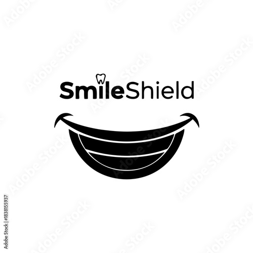 Smileshield logo design for dental care and protection