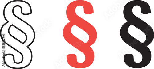 Paragraph Symbol Icon – Section Sign Legal Typography Graphic