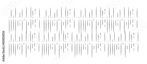 Height meter from measure markup line ruler, vertical stadiometer scale. Monochrome texture composed of irregular graphic elements. Distressed uneven grunge background.