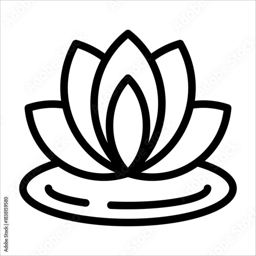 Lotus Flower Festival Icon for Design Element