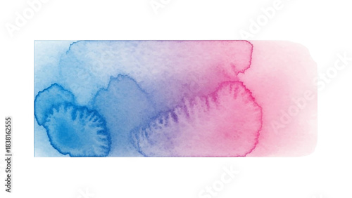 Abstract Watercolor Background with Blue and Pink Hues