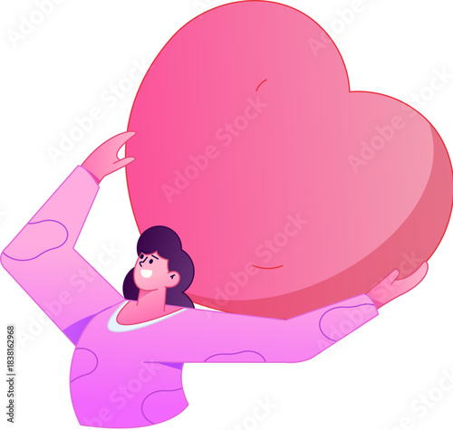 A relief illustration of a figure holding a caring hand, embodying the act of sharing affection.
