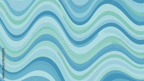 Harmonic sea waves ripple in cool shades creating an illusion of underwater flow