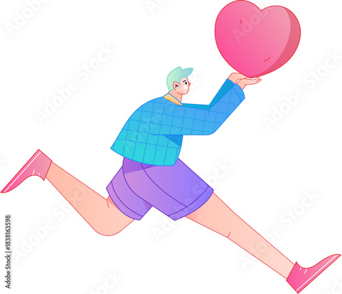 A relief illustration of a figure holding a caring hand, embodying the act of sharing affection.
