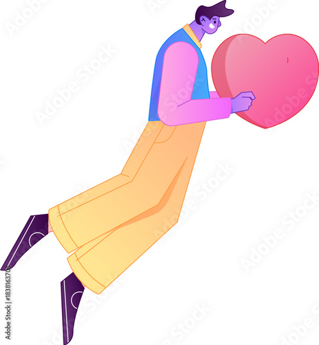 A relief illustration of a figure holding a caring hand, embodying the act of sharing affection.
