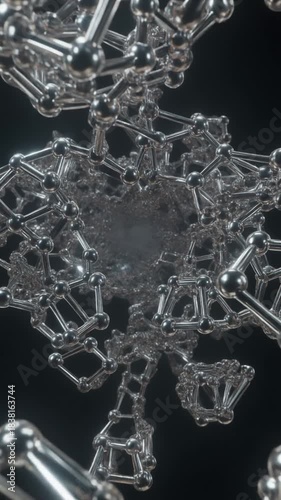 Seamless Loop: Cloud of Glowing Silver Nanobots Rapidly Self-Assembling into Complex Structures