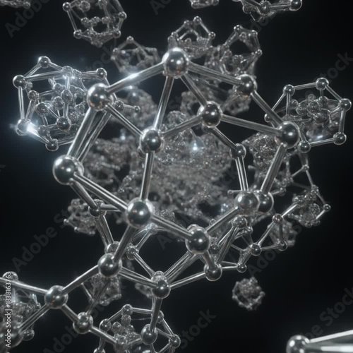 Seamless Loop: Cloud of Glowing Silver Nanobots Rapidly Self-Assembling into Complex Structures
