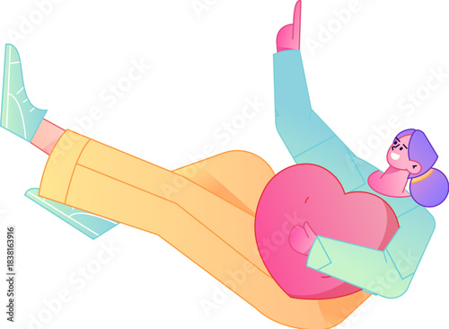 A relief illustration of a figure holding a caring hand, embodying the act of sharing affection.
