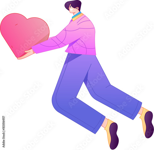 A relief illustration of a figure holding a caring hand, embodying the act of sharing affection.
