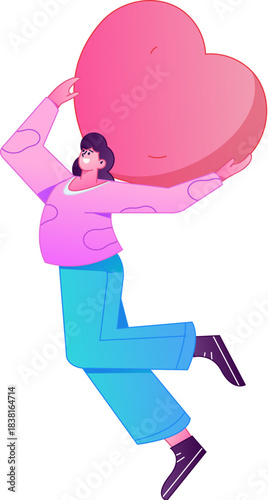 A relief illustration of a figure holding a caring hand, embodying the act of sharing affection.
