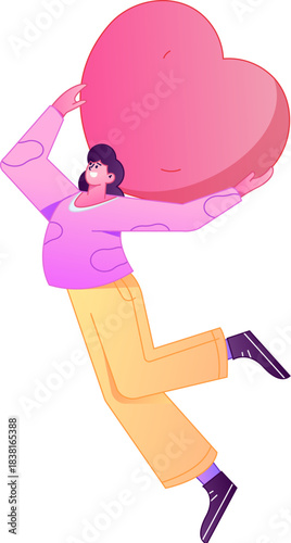 A relief illustration of a figure holding a caring hand, embodying the act of sharing affection.
