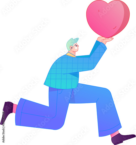 A relief illustration of a figure holding a caring hand, embodying the act of sharing affection.
