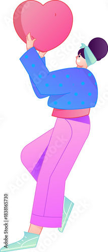 A relief illustration of a figure holding a caring hand, embodying the act of sharing affection.
