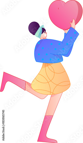 A relief illustration of a figure holding a caring hand, embodying the act of sharing affection.
