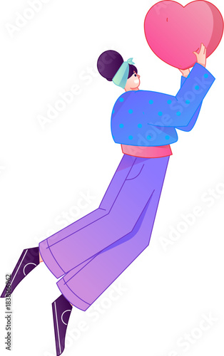 A relief illustration of a figure holding a caring hand, embodying the act of sharing affection.
