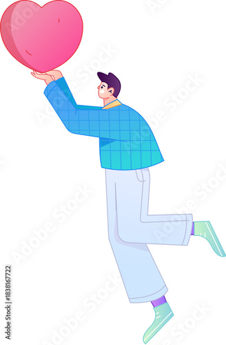 A relief illustration of a figure holding a caring hand, embodying the act of sharing affection.
