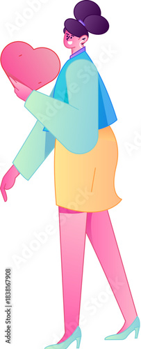 A relief illustration of a figure holding a caring hand, embodying the act of sharing affection.
