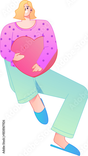 A relief illustration of a figure holding a caring hand, embodying the act of sharing affection.
