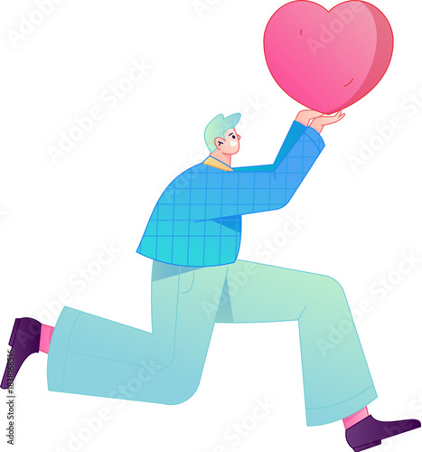 A relief illustration of a figure holding a caring hand, embodying the act of sharing affection.
