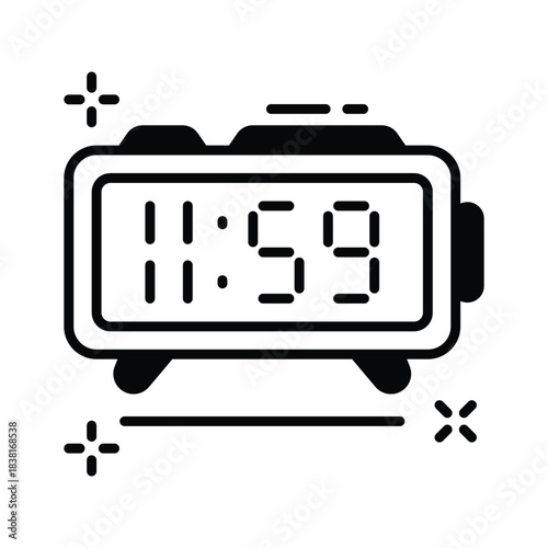 Clock showing midnight countdown for New Year celebration.