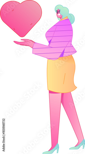 A relief illustration of a figure holding a caring hand, embodying the act of sharing affection.
