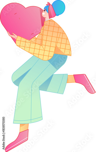 A relief illustration of a figure holding a caring hand, embodying the act of sharing affection.
