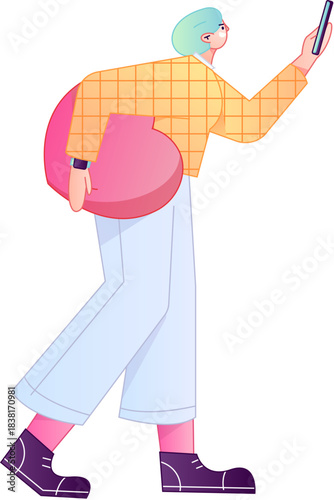 A relief illustration of a figure holding a caring hand, embodying the act of sharing affection.
