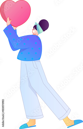 A relief illustration of a figure holding a caring hand, embodying the act of sharing affection.
