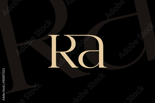 RA or AR letter logo icon design. Classic style luxury initials monogram.