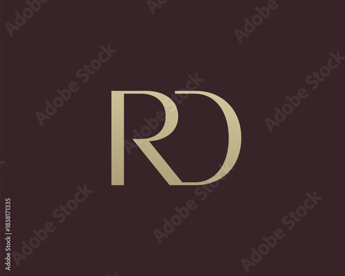 RD letter logo icon design. Classic style luxury initials monogram.