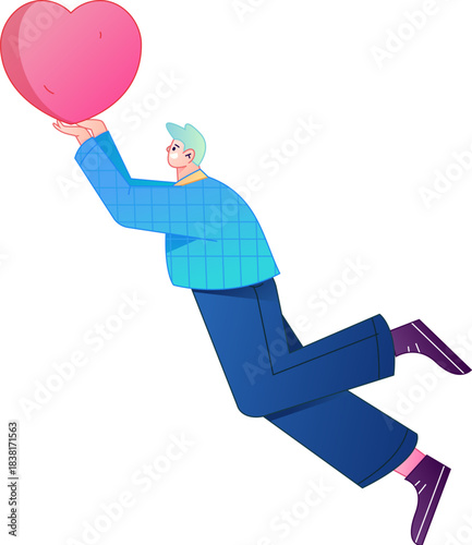 A relief illustration of a figure holding a caring hand, embodying the act of sharing affection.
