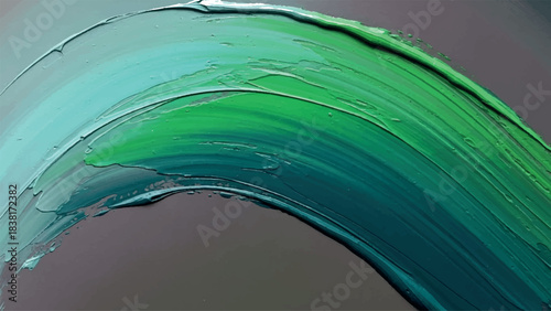 Abstract Green Brush Stroke Texture.