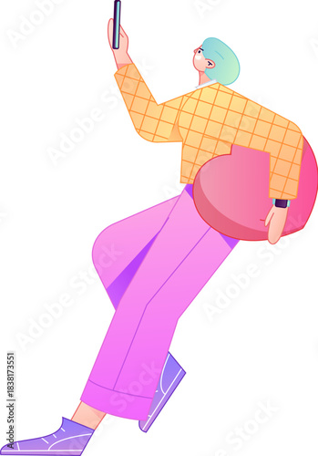 A relief illustration of a figure holding a caring hand, embodying the act of sharing affection.
