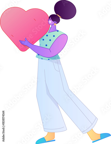 A relief illustration of a figure holding a caring hand, embodying the act of sharing affection.
