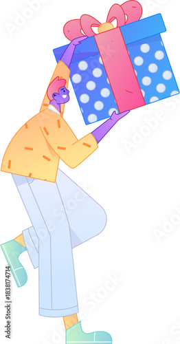 A relief illustration of a figure holding a caring hand, embodying the act of sharing affection.
