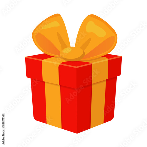 Vector Cartoon gift box isolated