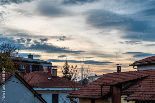 Sunset panorama of Sarajevo, november 2025, Bosnia, Europe