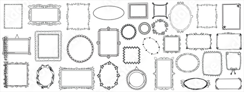 Elegant Ornate Frames  Decorative Border Designs  Set.