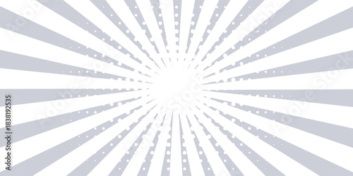 Ray sun light. Sunburst background. Radial circle line. Pattern starburst. Comic beam lines. Sun effect rays. Abstract firework. Concentration stripe. Cartoons lightning style. Vector illustration