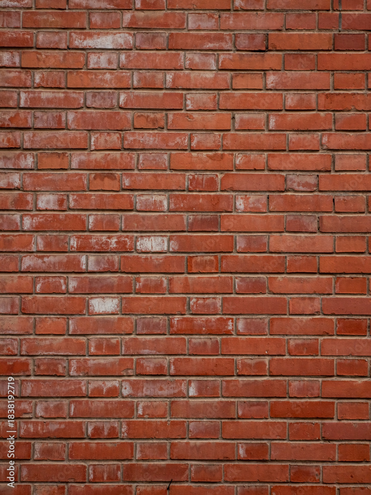 Obraz premium Weathered red brick wall texture for background